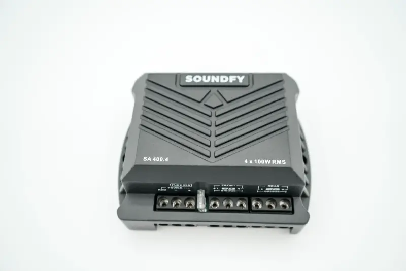 Soundfy SA 400.4 4-Channel Digital Car Audio Amplifier, 400W RMS 2 OModazones Stable, Compact Class D Multi-Channel Amp with Crossover & MOSFET Power Supply, Full-Range Sound Quality - 7