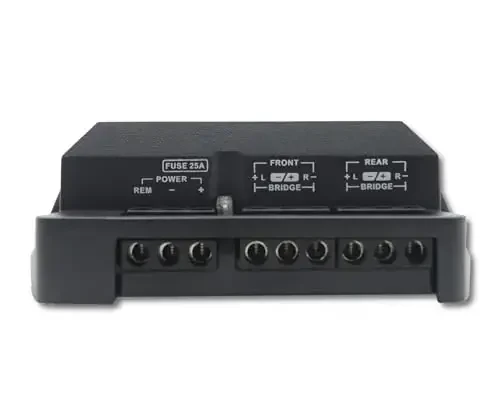 Soundfy SA 400.4 4-канальный автомобильный усилитель, 400 Вт RMS 2Ω, компактный многоканальный усилитель класса D с кроссовером и MOSFET-питанием, идеально подходит для обновления заводской стереосистемы - 3