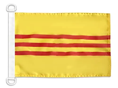 South Vietnam NAUTICAL Flag 18'' x 12'' - Vietnamese flags 30 x 45 cm. - Banner 12x18 in for boat - AZ FLAG 