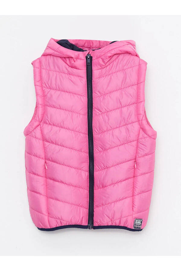 SOUTHBLUE Pink Hooded Basic Girls Puffer Vest - 6