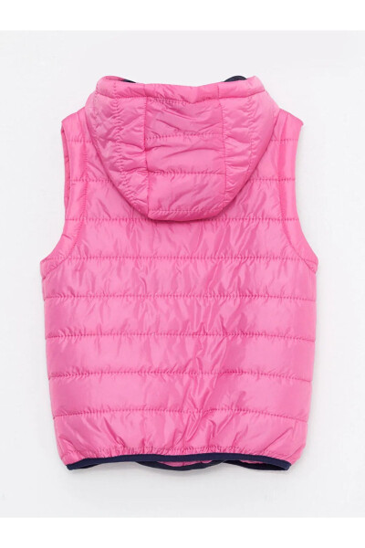 SOUTHBLUE Pink Hooded Basic Girls Puffer Vest - 7