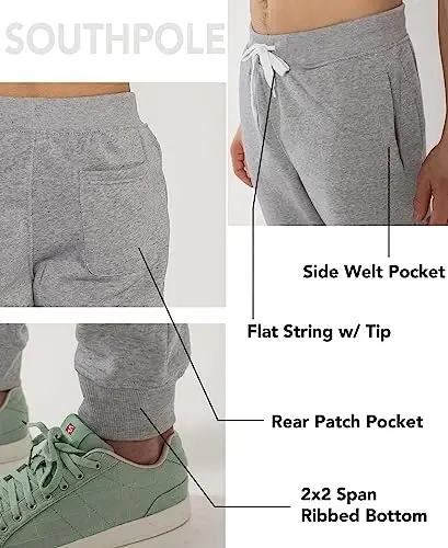 Southpole Mens 1570 Basic Active Fleece Jogger Sweatpants - 3