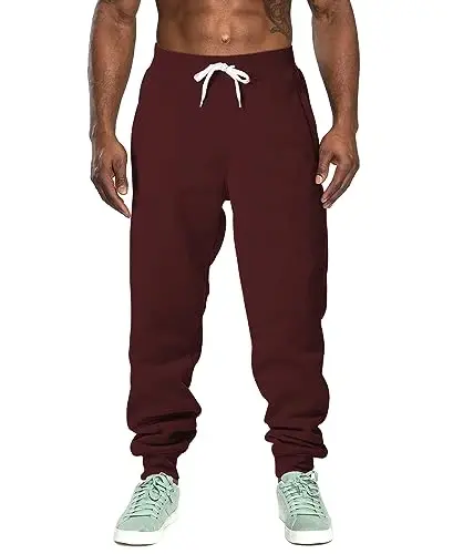 Southpole Fleece Joggers for Men with Pockets | Brushed Fleece Joggers With Elastic Drawstring Waist, Ribbed Cuffs, Side and Back Pockets For Gym, Running, Lounging - SOUTHPOLE (1)