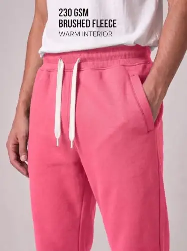 Southpole Fleece Joggers for Men with Pockets | Brushed Fleece Joggers With Elastic Drawstring Waist, Ribbed Cuffs, Side and Back Pockets For Gym, Running, Lounging - 6