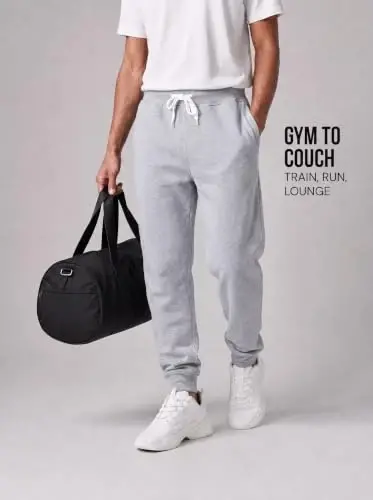 Southpole Fleece Joggers for Men with Pockets | Brushed Fleece Joggers With Elastic Drawstring Waist, Ribbed Cuffs, Side and Back Pockets For Gym, Running, Lounging - 5