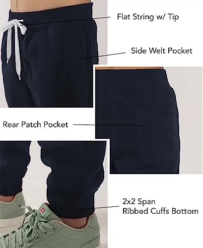 Southpole Mens 1570 Basic Active Fleece Jogger Sport shimlar - 5
