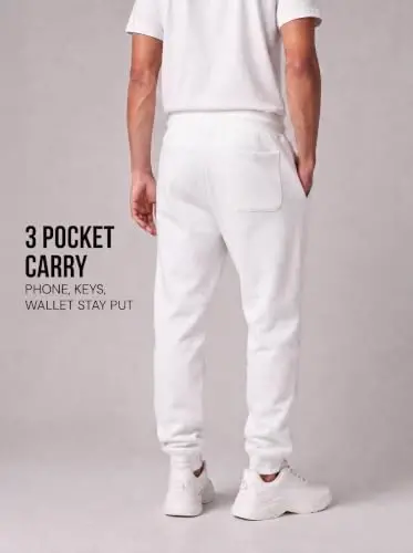 Southpole Men's Southpole Fleece Joggers for Men with Pockets, Lightweight Cuffed Sweatpants for Men - 4