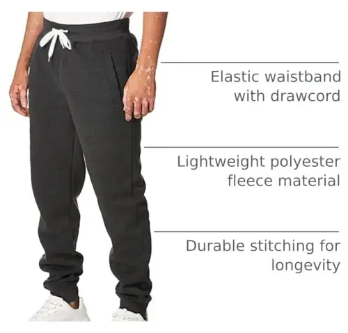 Southpole Men's Southpole Fleece Joggers for Men with Pockets, Lightweight Cuffed Sweatpants for Men - 6
