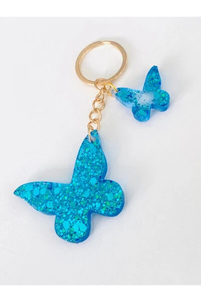 Souvenir Keychain with Blue Butterfly - 4