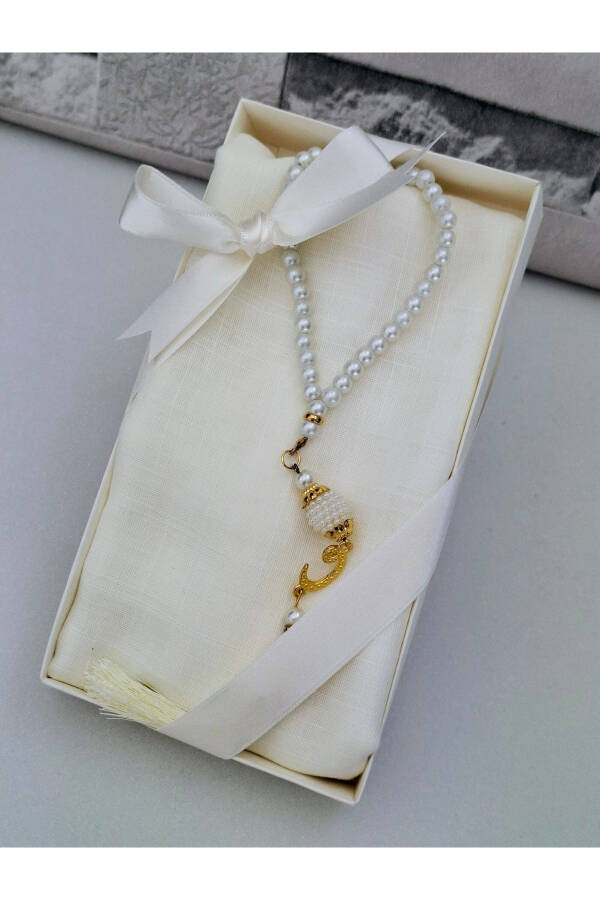 Souvenir Mother's Gift Headscarf Prayer Beads Boxed Set (BIRTH CIRCUMCISION HAJJ UMRAH) Boxed Set - 2