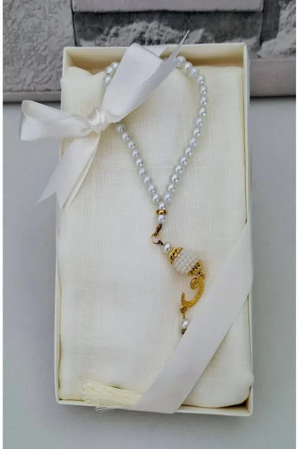 Souvenir Mother's Gift Headscarf Prayer Beads Boxed Set (BIRTH CIRCUMCISION HAJJ UMRAH) Boxed Set - 3