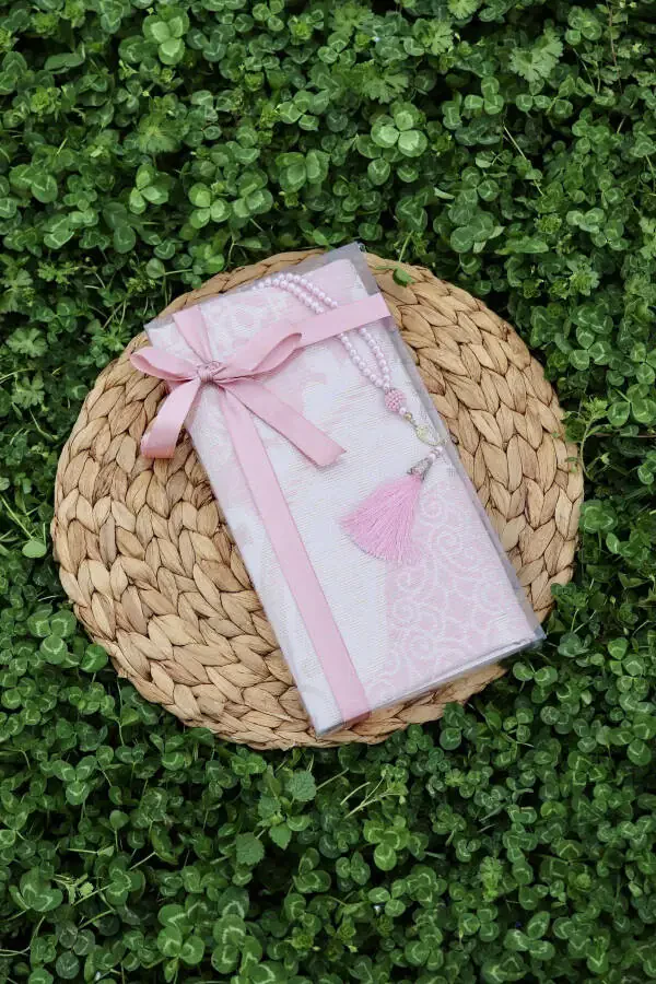 Souvenir paxta gilam to'plami S1004 pushti - 3