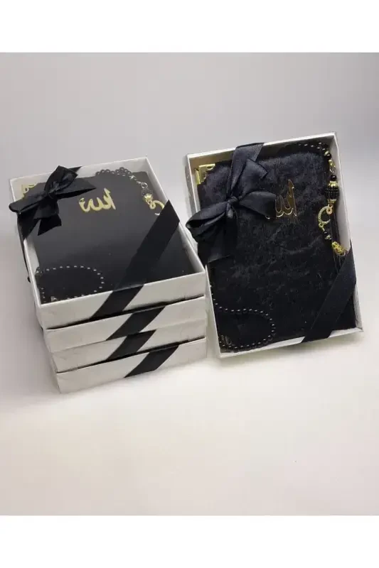 Sovg'a 5 dona Yosin-i Sharif va Tasbeh to'plami ko'rinishida Mavlyud Sovg'asi Sunnat Sovg'asi-qora - 2