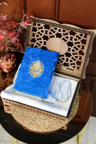 Sovg'a Qur'on to'plami Qur'on uchun rahil Yog'och Qur'on stendi Paxmal Qur'on Marvarid tasbeh Namoz gilami 