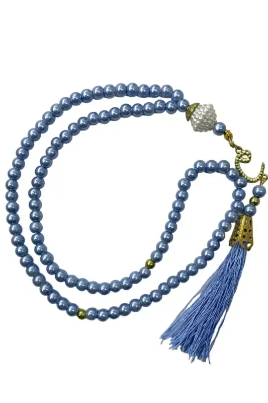 Sovg'a uchun toshli zikr va tasbeh to'plami qutisi bilan - och ko'k - 2