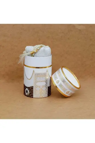 Sovg'a yoki mahr sifatida Ka'ba naqshli namazlik va tesbih to'plami - 3