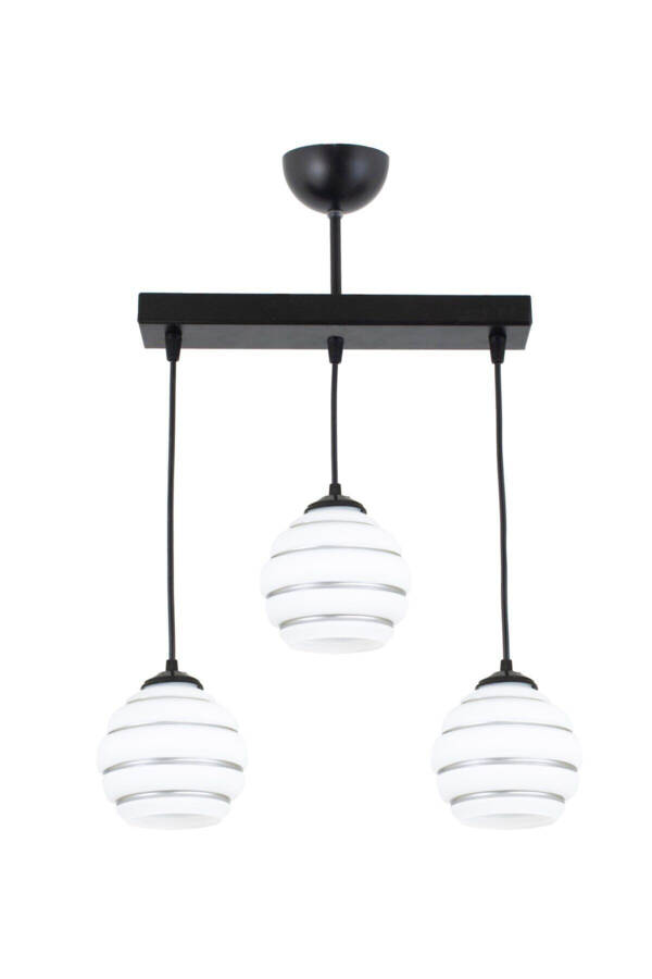 Современная люстра с подвеской из стекла с тремя специальными полосами - 1