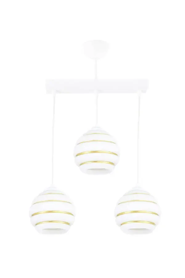Современная люстра с подвеской из стекла с тройной специальной полосой - 1