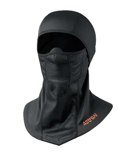 Sovuq havo uchun AstroAI changʻi niqobi Shamol oʻtkazmaydigan Balaclava, Qishki yuz niqobi Nafas oladigan choʻzilib ketadigan changʻi uchish, qor taxtasida uchish uchun, Qora - 3