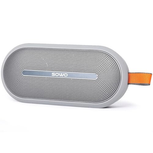 SOWO Portable Bluetooth Speaker with Powerful Bass - Wireless Speaker with Partyboom Technology - 30W, IP67 Waterproof - Stereo Sound for Outdoor, Camping and Travel Use - Grey - 6