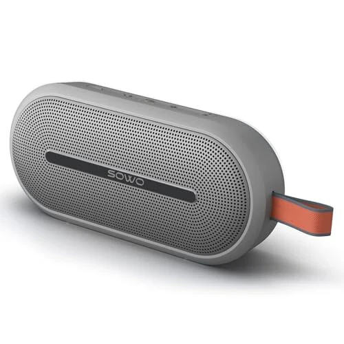 SOWO Portable Bluetooth Speaker with Powerful Bass - Wireless Speaker with Partyboom Technology - 30W, IP67 Waterproof - Stereo Sound for Outdoor, Camping and Travel Use - Grey - 3