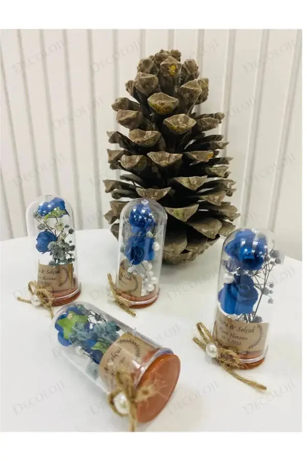 Söz, Nişan, Kına, Düğün, Sünnet, Bebek, Mevlüt, Nikah Şekeri Hediyelik Hatıra Plastik Çiçek, 10 Adet-BEYAZ - 3