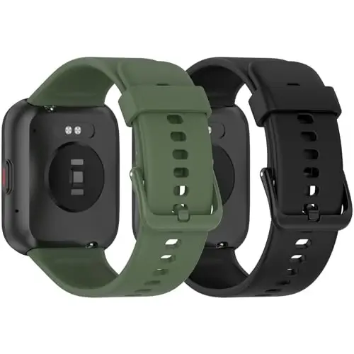 Compatible with Spade Co Health Smartwatch 3 Bands for Women Men,Waterproof Silicone Band Quick Release Wristbands Adjustable Replacement Strap - 1