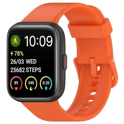 Compatible with Spade Co Health Smartwatch 3 Bands for Women Men,Waterproof Silicone Band Quick Release Wristbands Adjustable Replacement Strap - 2