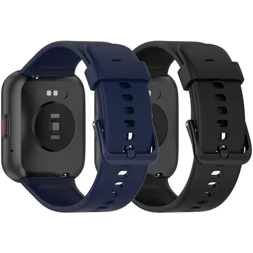 Compatible with Spade Co Health Smartwatch 3 Bands for Women Men,Waterproof Silicone Band Quick Release Wristbands Adjustable Replacement Strap - 1