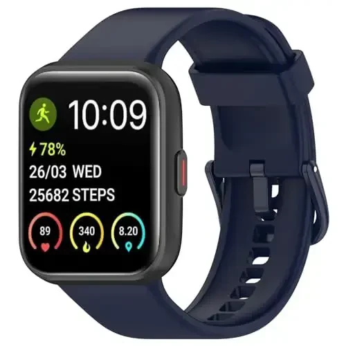 Compatible with Spade Co Health Smartwatch 3 Bands for Women Men,Waterproof Silicone Band Quick Release Wristbands Adjustable Replacement Strap - 4