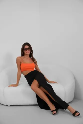 Spaghetti Strap Crop Top - BÜYÜKBEDENIZ (1)