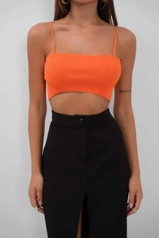 Spaghetti Strap Crop Top - 4