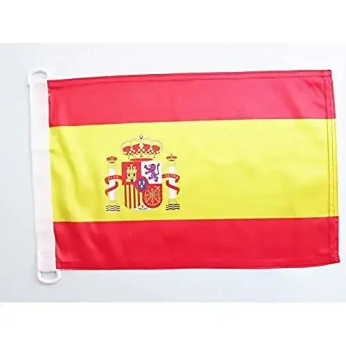 Spain NAUTICAL Flag 18'' x 12'' - Spanish flags 30 x 45 cm. - Banner 12x18 in for boat - AZ FLAG - 1