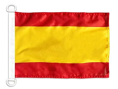 Spain without arms NAUTICAL Flag 18'' x 12'' - Spanish civil flags 30 x 45 cm. - Banner 12x18 in for boat - AZ FLAG - AZ FLAG