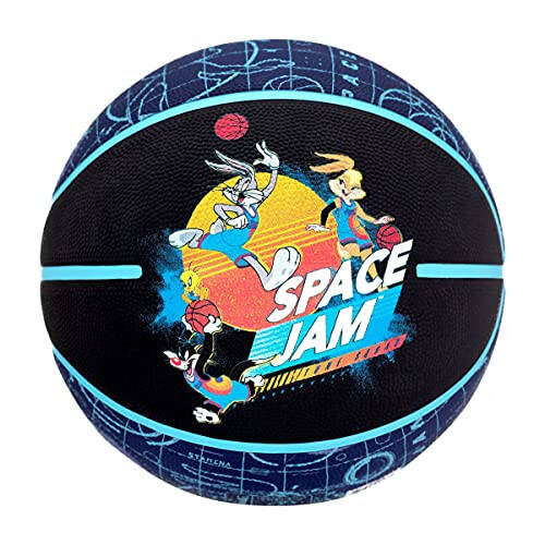 Spalding Space Jam Tune Court to'pi 84560Z, Unisex, Basketbol, Qora/Ko'k/To'q sariq, 7-o'lcham - 2