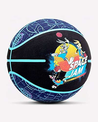 Spalding Space Jam Tune Court to'pi 84560Z, Unisex, Basketbol, Qora/Ko'k/To'q sariq, 7-o'lcham - 3