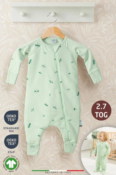 Спальный мешок для детей/младенцев EleleLife с наполнителем 2,7 Tog Зеленый Sanno - ELELE