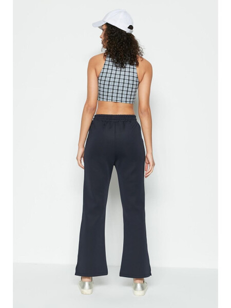 Spanish Leg Jogger Pants with Slit 843 Navy - 7