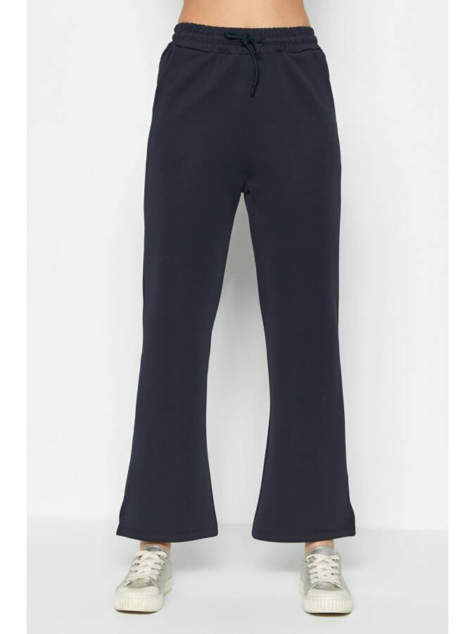 Spanish Leg Jogger Pants with Slit 843 Navy - 8