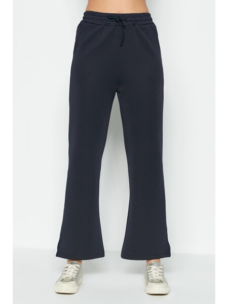 Spanish Leg Jogger Pants with Slit 843 Navy - 4