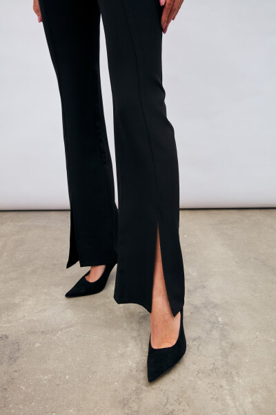 Spanish Trousers with Slit Detail - Black - 11