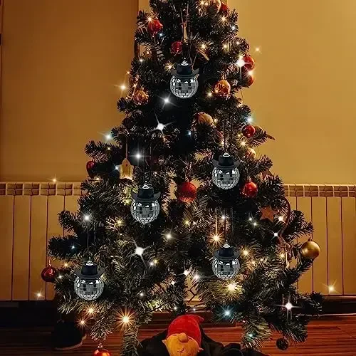 spansee Black Disco Ball Cowboy Hat Car Accessory, Mirror Ornament, Interior Accessories - 6