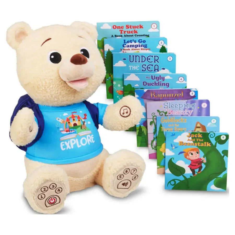 Spark Create Imagine Interactive Learning Bear, Recites 8 Stories, Sings 6 Songs, Baby and Toddler Toy - 12