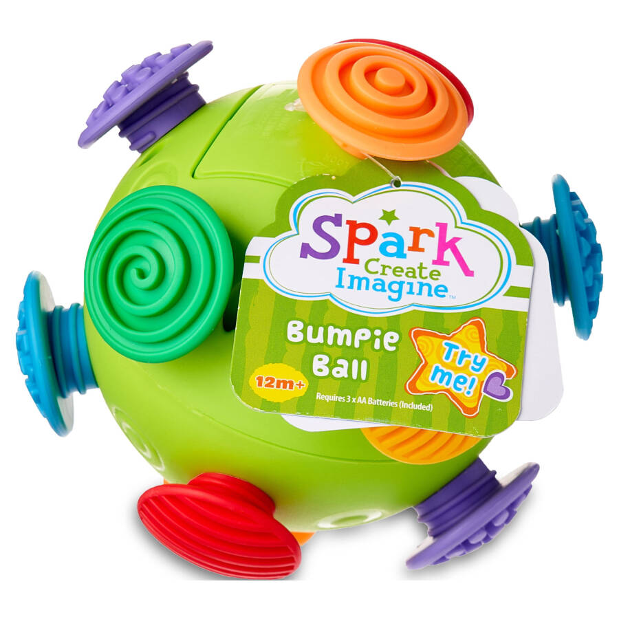 Spark Create Imagine Sensory Bumpie Ball, Baby and Toddler Toys, Ages 12+ Months - 8