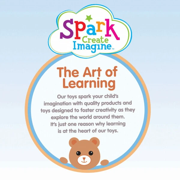 Spark Create Imagine Soft Bear Plush with Beans, 17 in, 0+ - 7