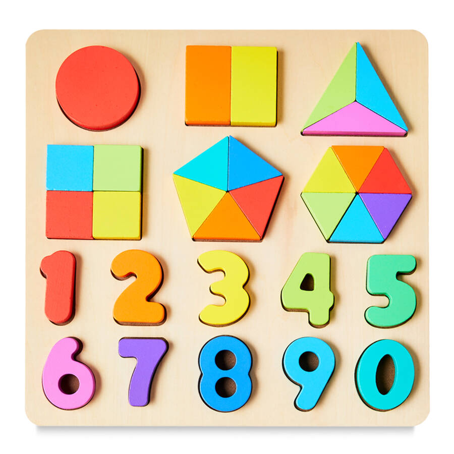 Spark Create Imagine Wooden Shape and Number Puzzle, Baby and Toddler Toys - 7