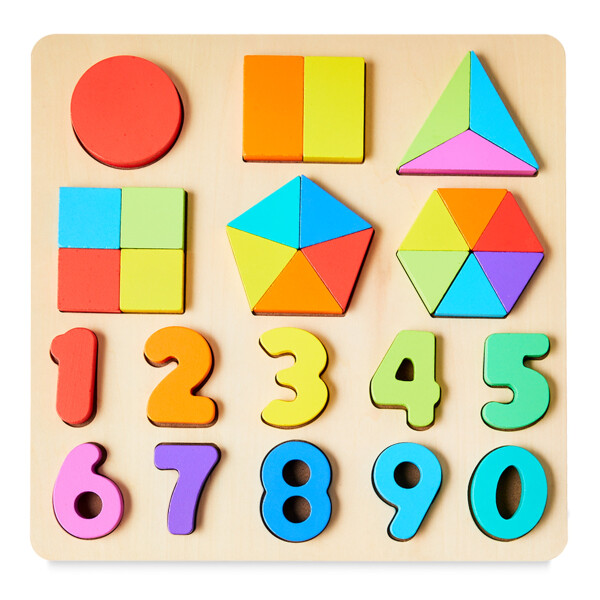 Spark Create Imagine Wooden Shape and Number Puzzle, Baby and Toddler Toys - 12