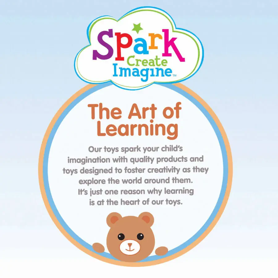 Spark Create Imagine Yumshoq ayiqcha peluş lo'litar bilan, 17 dyuym, 0+ - 7