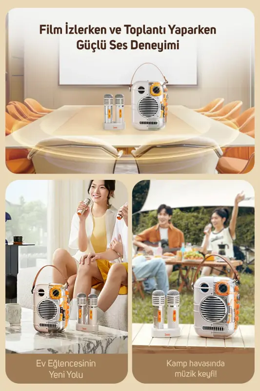 Spark Pro Çift Karaoke Mikrofonli 80w Bluetooth karnayka - 3