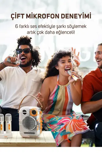 Spark Pro Çift Karaoke Mikrofonli 80w Bluetooth karnayka - 5